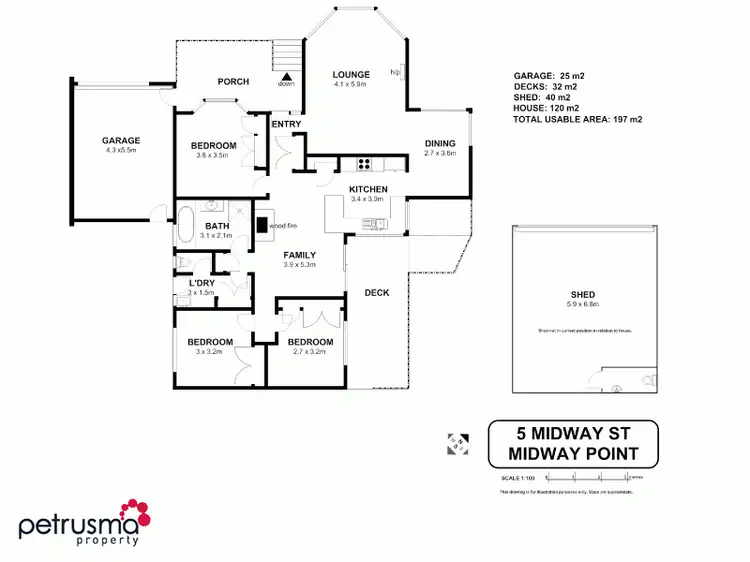 Floorplan of Homely house listing, 5 Midway Street, Midway Point TAS 7171