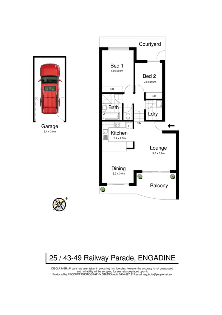 Floorplan of Homely unit listing, 25/43-49 Railway Parade, Engadine NSW 2233