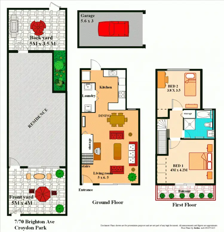 Floorplan of Homely townhouse listing, 7/70 Brighton Ave, Croydon Park NSW 2133