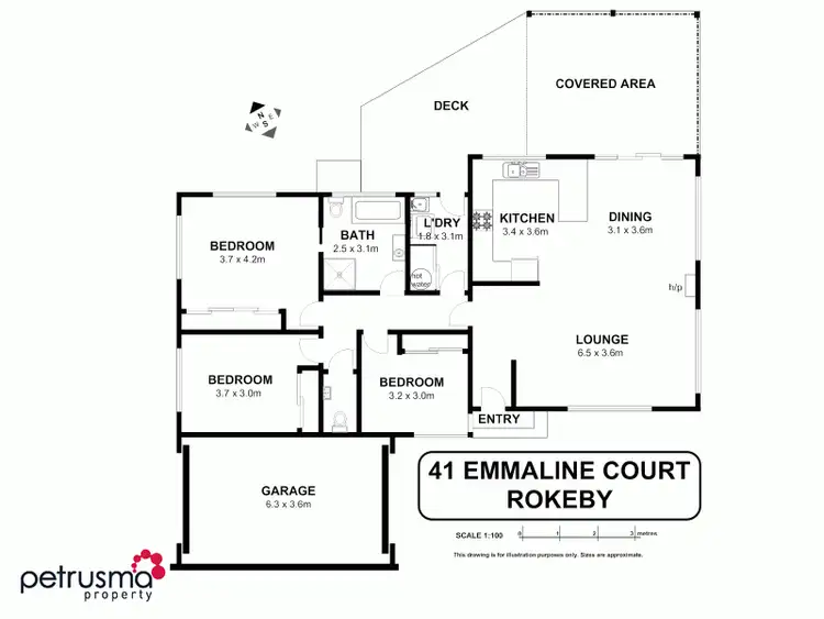 Floorplan of Homely house listing, 41 Emmaline Court, Rokeby TAS 7019
