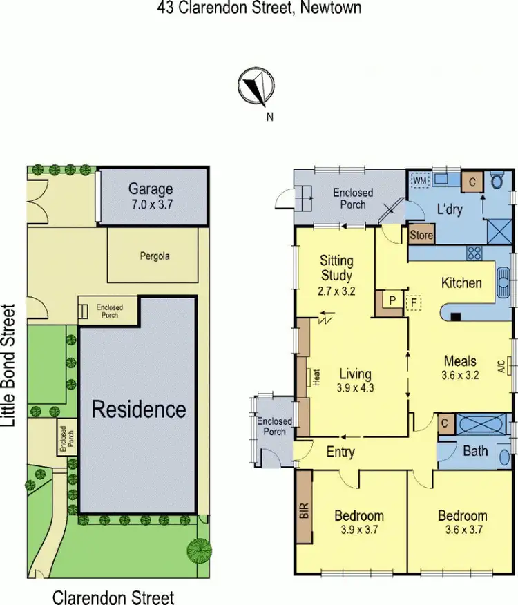 Floorplan of Homely house listing, 43 Clarendon Street, Newtown VIC 3220