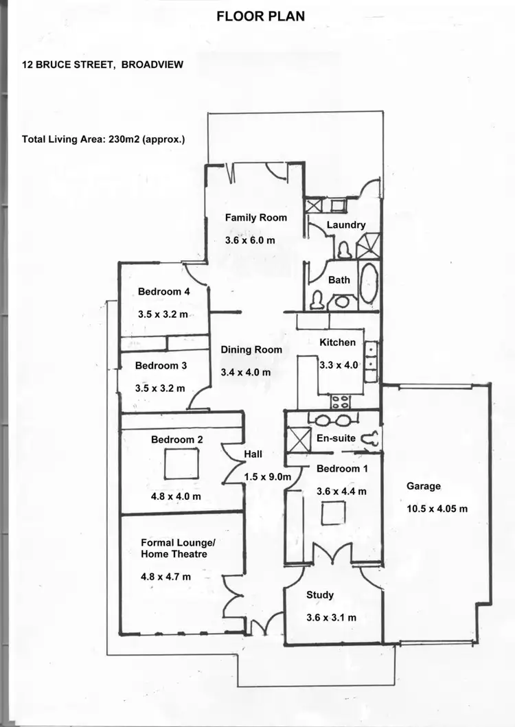 Floorplan of Homely house listing, 12 Bruce Street, Broadview SA 5083