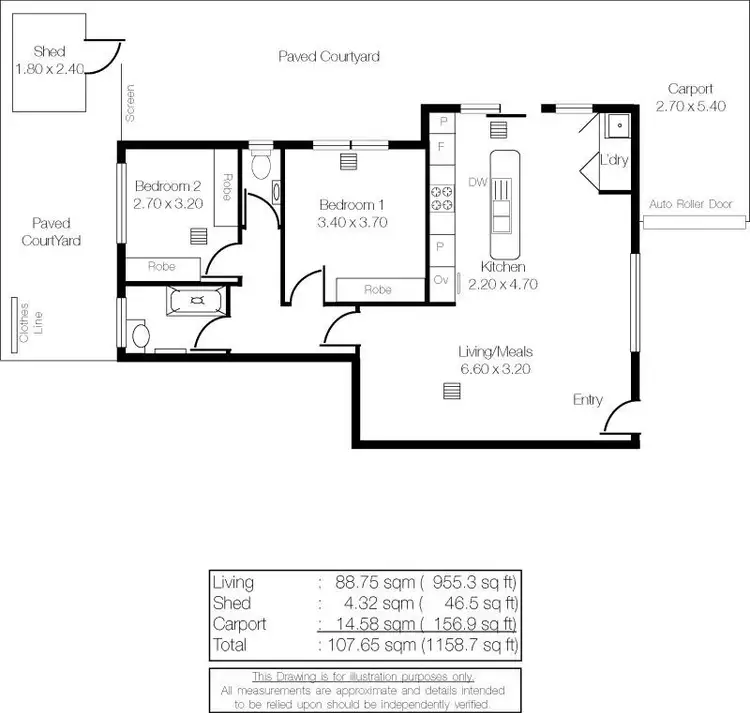 Floorplan of Homely unit listing, 4/20 Dunbar Terrace, Glenelg East SA 5045