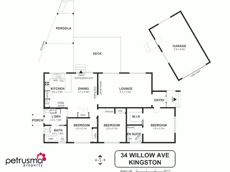 Floorplan of Homely house listing, 34 Willow Avenue, Kingston TAS 7050