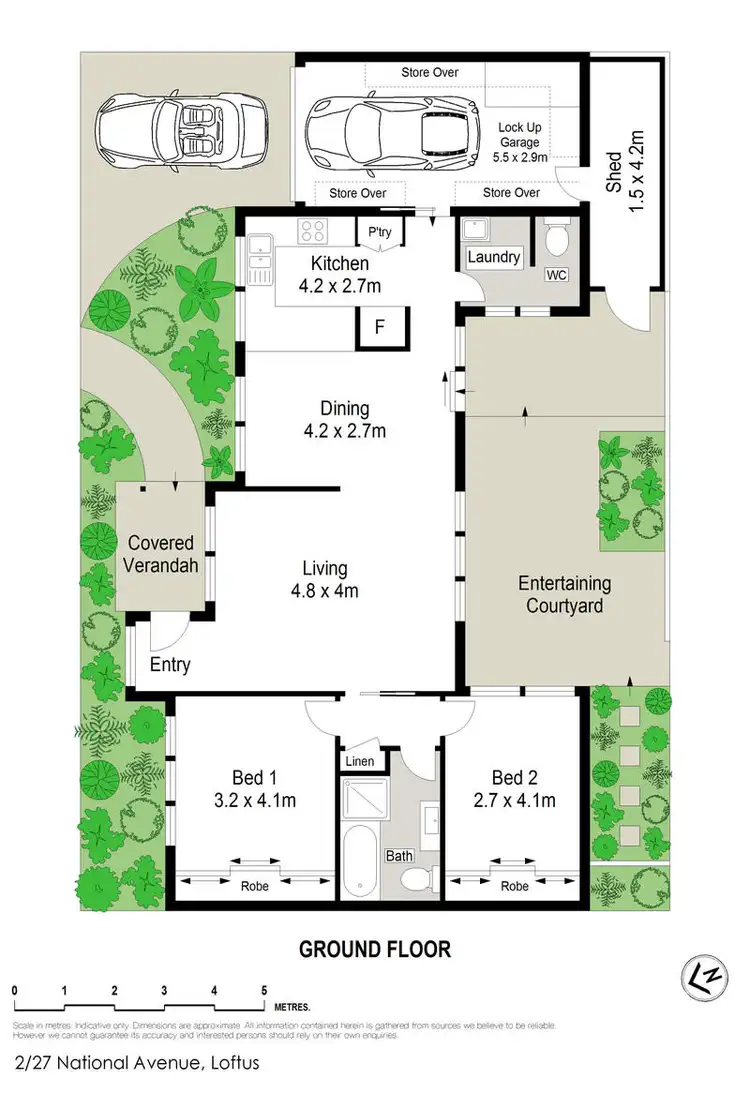 Floorplan of Homely villa listing, 2/27 National Avenue, Loftus NSW 2232