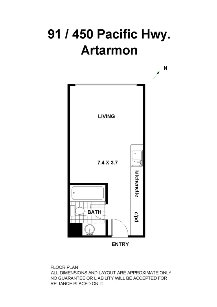 Floorplan of Homely apartment listing, 91/450 Pacific Highway, Artarmon NSW 2064