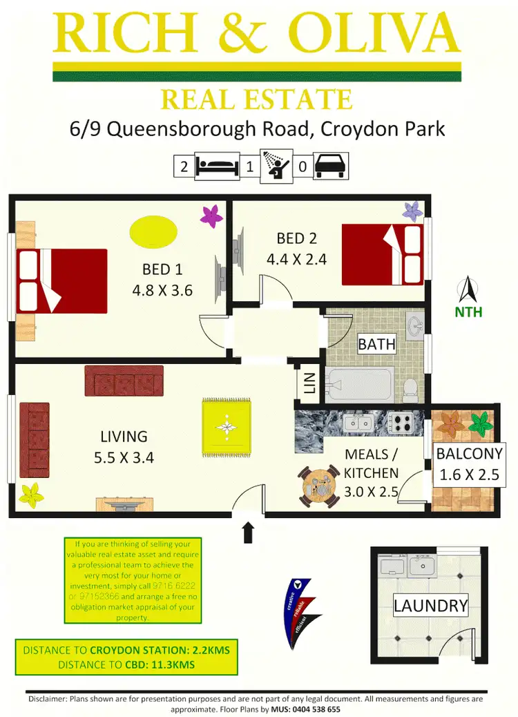 Floorplan of Homely apartment listing, 6/9 Queensborough Road, Croydon Park NSW 2133
