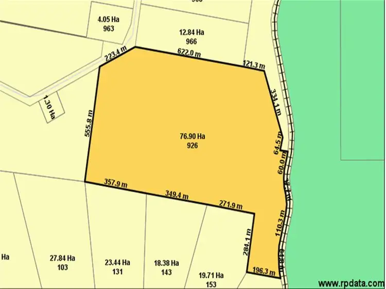 Floorplan of Homely land listing, 926 Bilwon Road, Biboohra QLD 4880