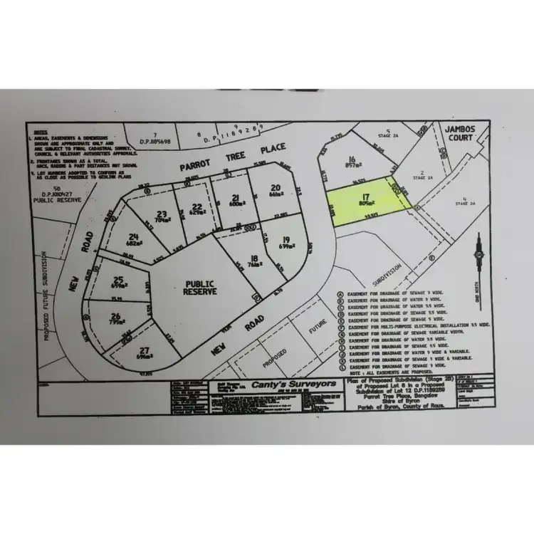 Floorplan of Homely land listing, LOT 17 Parrot Tree Place, Bangalow NSW 2479