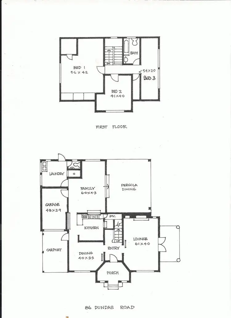 Floorplan of Homely house listing, 86 Dundas Road, Inglewood WA 6052
