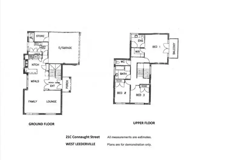 Floorplan of Homely townhouse listing, 21C Connaught Street, West Leederville WA 6007