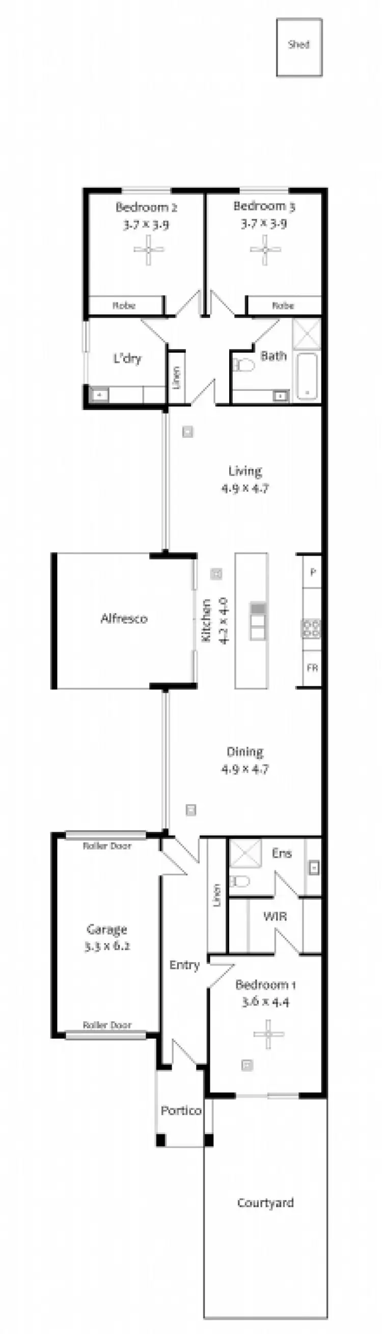 Floorplan of Homely house listing, 5 Douglas Street, Flinders Park SA 5025