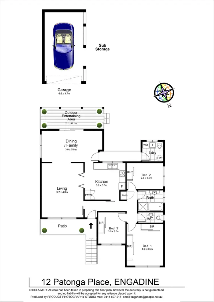 Floorplan of Homely house listing, 12 Patonga Place, Engadine NSW 2233