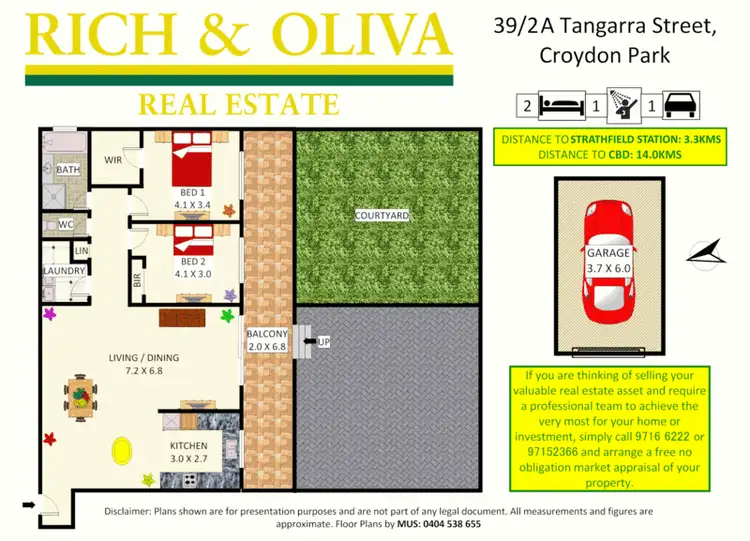Floorplan of Homely apartment listing, 39/2A Tangarra Street East, Croydon Park NSW 2133