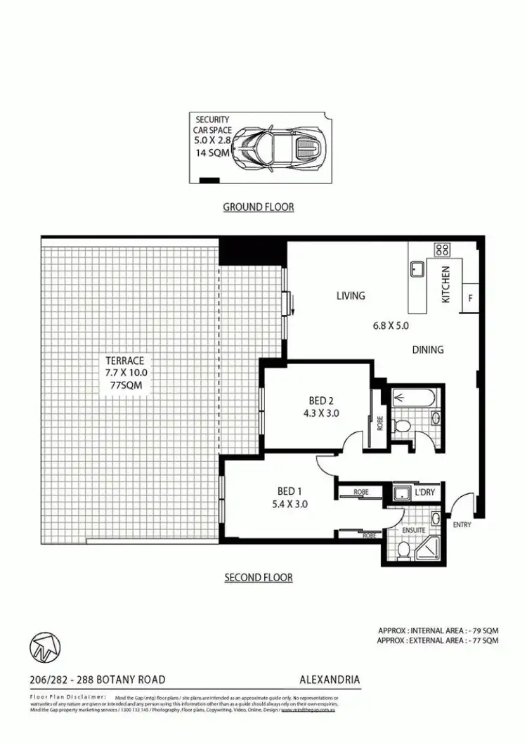Floorplan of Homely apartment listing, 206/282-288 Botany Road, Alexandria NSW 2015