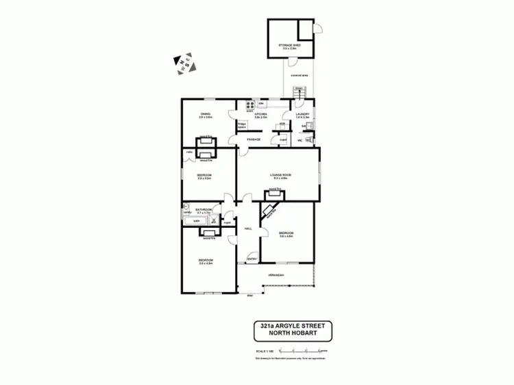Floorplan of Homely house listing, 321A Argyle Street, North Hobart TAS 7000