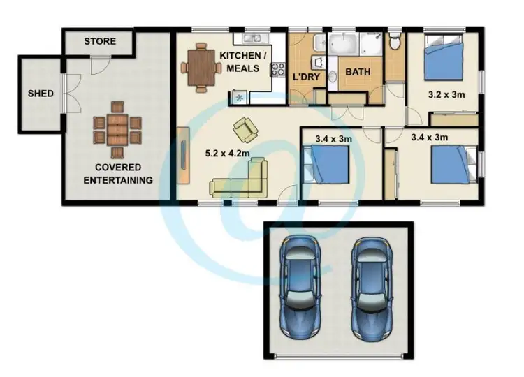 Floorplan of Homely house listing, 3 Southgate drv, Woodridge QLD 4114