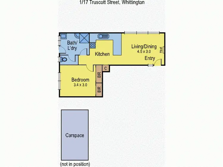 Floorplan of Homely unit listing, 1/17 Truscott Street, Whittington VIC 3219