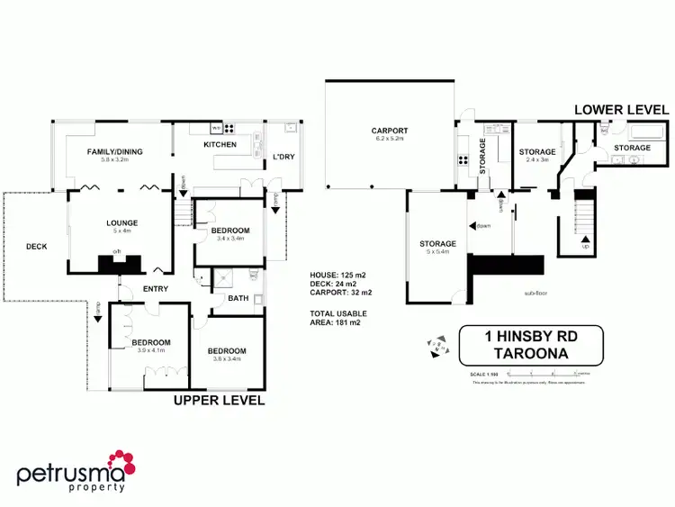 Floorplan of Homely house listing, 1 Hinsby Road, Taroona TAS 7053