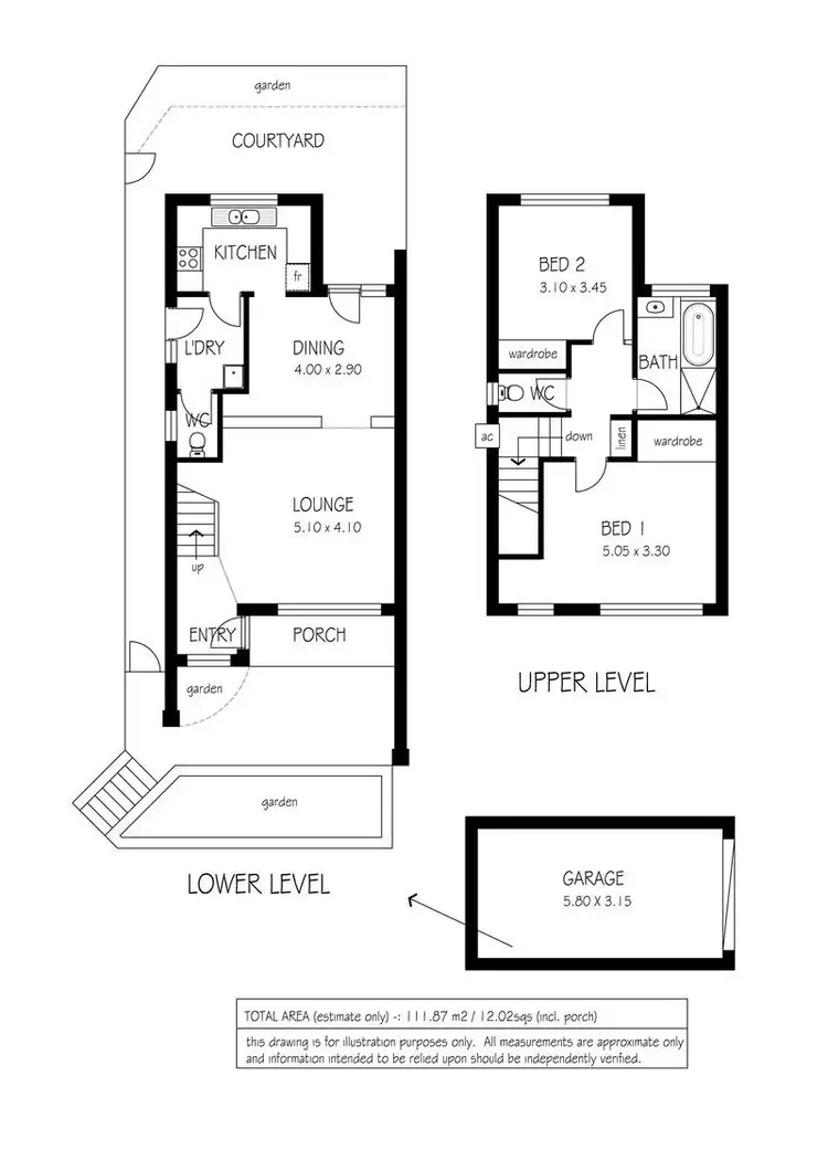Floorplan of Homely townhouse listing, 5/387 Military Road, Henley Beach SA 5022