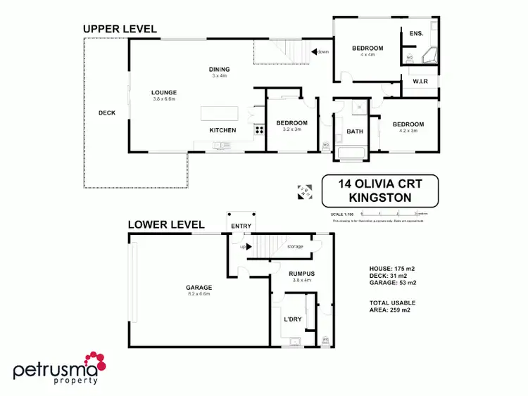 Floorplan of Homely house listing, 14 Olivia Court, Kingston TAS 7050
