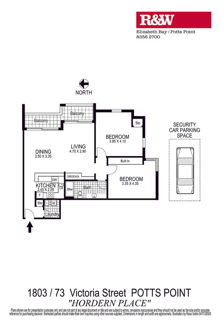 Floorplan of Homely apartment listing, 1803/73 Victoria Street, Potts Point NSW 2011