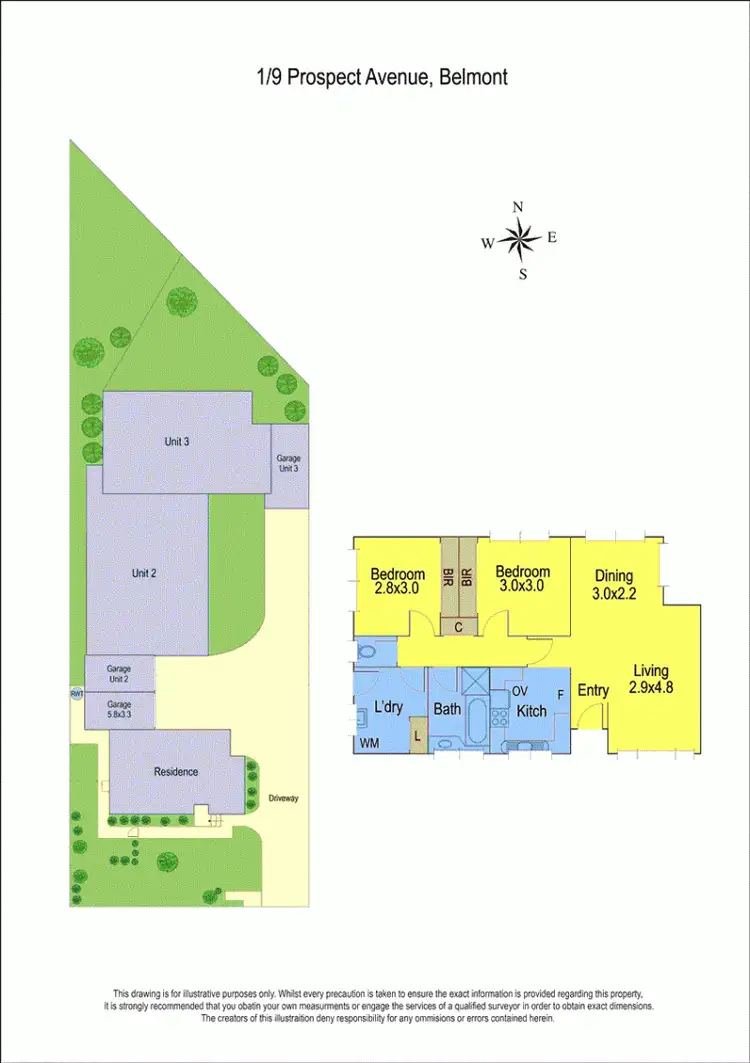 Floorplan of Homely unit listing, 1/9 Prospect Avenue, Belmont VIC 3216