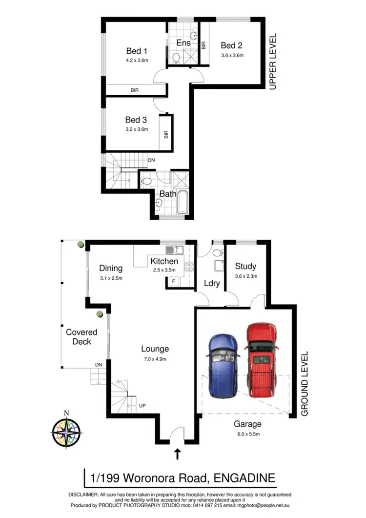 Floorplan of Homely townhouse listing, 1/199 Woronora Road, Engadine NSW 2233