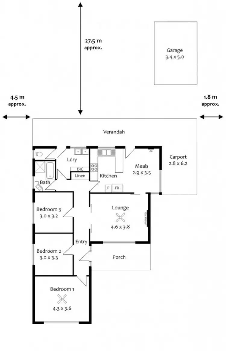 Floorplan of Homely house listing, 14 Buckingham Avenue, Fulham Gardens SA 5024