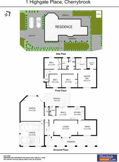 Floorplan of Homely house listing, 1 Highgate Place, Cherrybrook NSW 2126