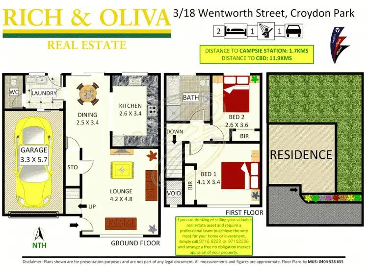 Floorplan of Homely townhouse listing, 3/18 Wentworth Street, Croydon Park NSW 2133