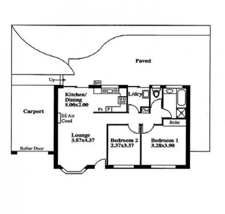 Floorplan of Homely unit listing, 1/29 Mellors Avenue, O'halloran Hill SA 5158