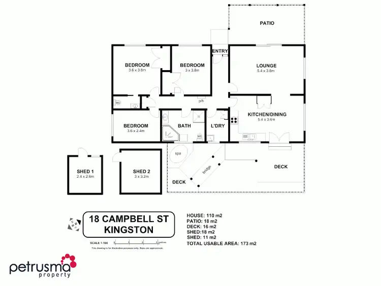 Floorplan of Homely house listing, 18 Campbell Street, Kingston TAS 7050