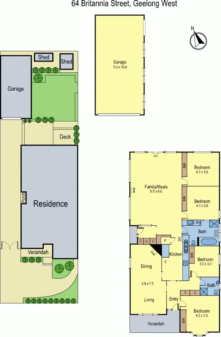 Floorplan of Homely house listing, 64 Britannia Street, Geelong West VIC 3218