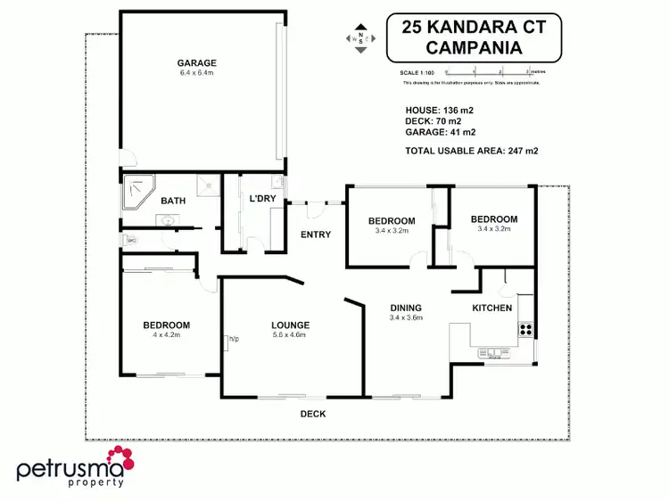 Floorplan of Homely house listing, 25 Kandara Court, Campania TAS 7026