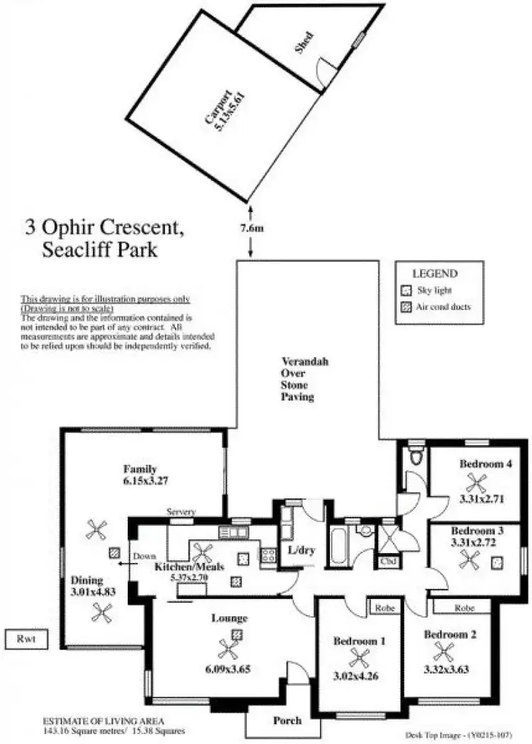 Floorplan of Homely house listing, 3 Ophir Crescent, Seacliff Park SA 5049