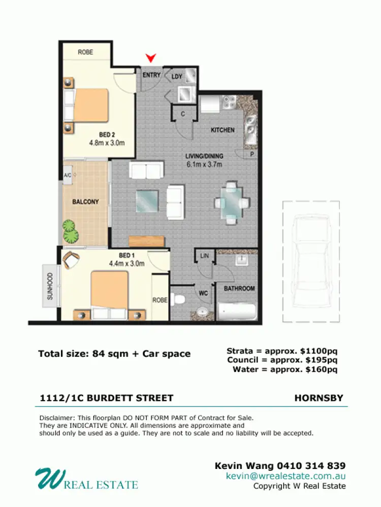 Floorplan of Homely apartment listing, 1112/1C Burdett St, Hornsby NSW 2077