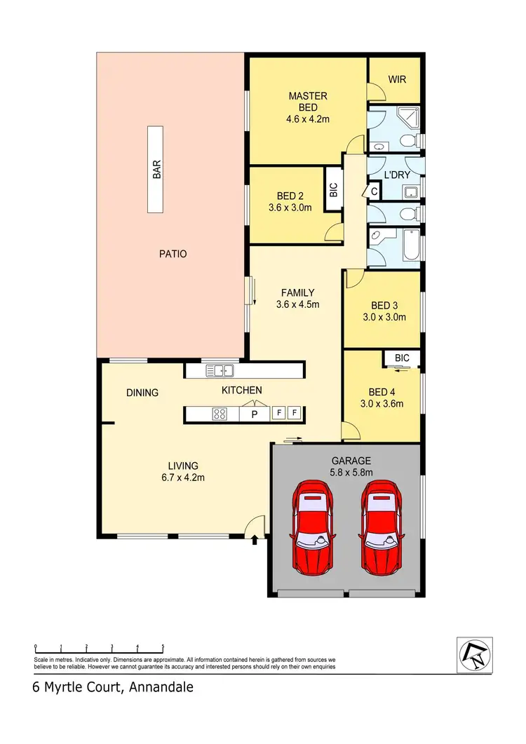 Floorplan of Homely house listing, 6 Myrtle Court, Annandale QLD 4814