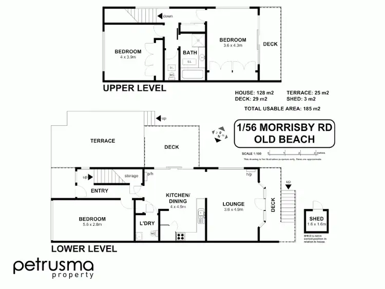Floorplan of Homely house listing, 1/56 Morrisby Rd, Old Beach TAS 7017