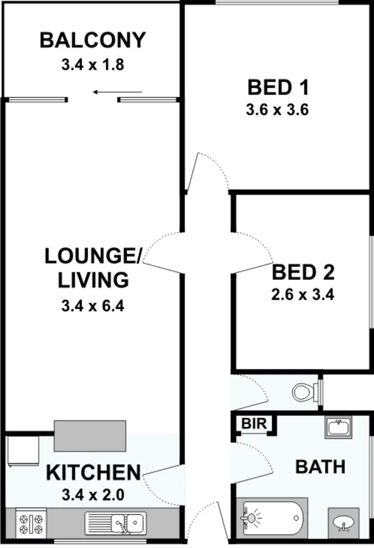Floorplan of Homely apartment listing, 7/27 Adair Parade, Coolbinia WA 6050