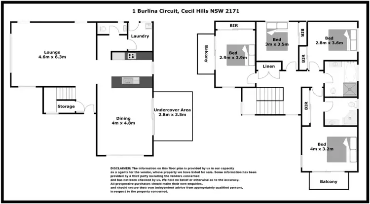 Floorplan of Homely house listing, 1 Burlina Circuit, Elizabeth Hills NSW 2171