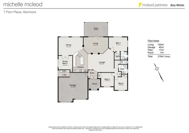 Floorplan of Homely house listing, 7 Fern Place, Kenmore QLD 4069