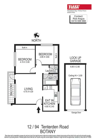 Floorplan of Homely apartment listing, 12/94 Tenterden Road, Botany NSW 2019