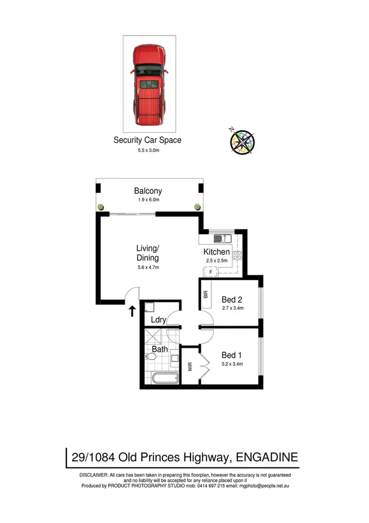Floorplan of Homely unit listing, 29/1084 Old Princes Highway, Engadine NSW 2233