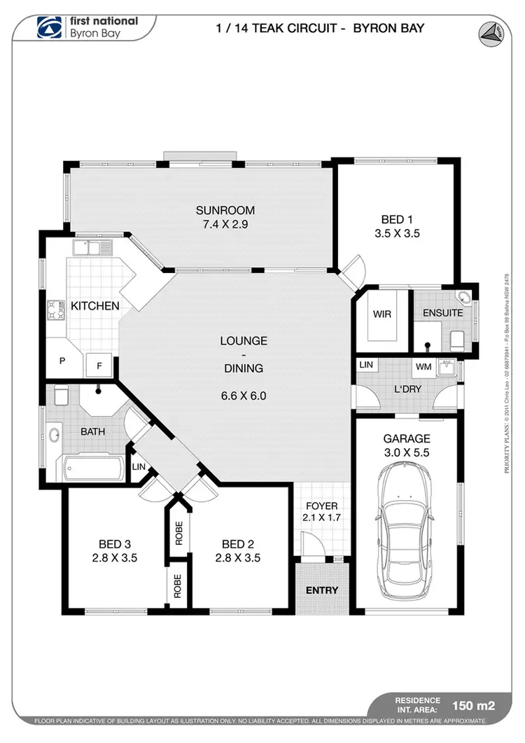 Floorplan of Homely house listing, 1/14 Teak Circuit, Suffolk Park NSW 2481