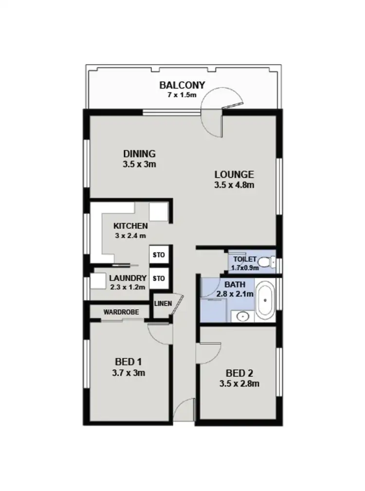 Floorplan of Homely unit listing, 12/9 Abbotsford Parade, Abbotsford NSW 2046