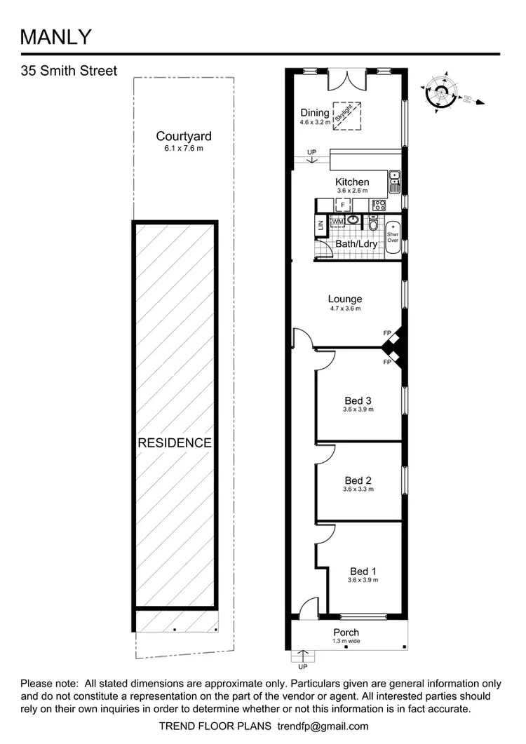 Floorplan of Homely semi-detached listing, 35 Smith Street, Manly NSW 2095