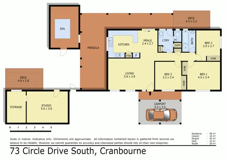 Floorplan of Homely house listing, 73 CIRCLE DRIVE SOUTH, Cranbourne VIC 3977