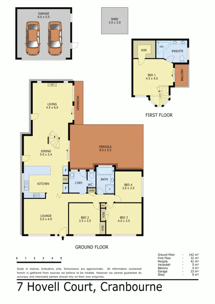 Floorplan of Homely house listing, 7 HOVELL COURT, Cranbourne VIC 3977