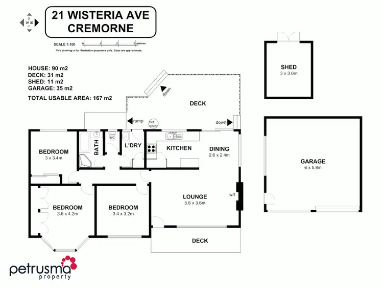 Floorplan of Homely house listing, 21 Wisteria Avenue, Cremorne TAS 7024